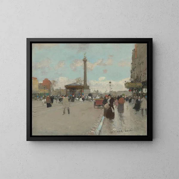 Place de la Bastille, Paris - Luigi Loir — indrammet kunstværk på væggen