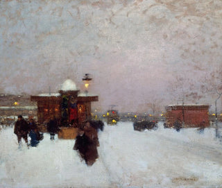 Luigi Loir - Porte Maillot  effet de neige la nuit.webp