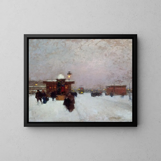 Luigi Loir - Porte Maillot  effet de neige la nuit.webp
