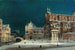 det natlige vue af Campo dei Santi Giovanni e Paolo Venedig - Luigi Querena — visning af kunstværket