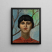 Portrait de Lina Zaquini - Luigi Russolo — indrammet kunstværk på væggen