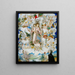 La Vierge du Rosaire avec sainte Catherine d'Alexandrie et sainte Catherine de Sienne - Luis Lagarto — indrammet kunstværk på væggen