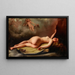 Nu allongé - Luis Ricardo Falero — indrammet kunstværk på væggen