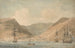 Vue de Jamestown Sainte-Hélène depuis la mer avec des navires - Luke Clennell — visning af kunstværket