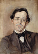 Portrait af Paul Lautaud 1872-1956 forfatter og chroniqueur - M Th Catti — visning af kunstværket