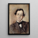 Portrait af Paul Lautaud 1872-1956 forfatter og chroniqueur - M Th Catti — indrammet kunstværk på væggen