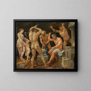 Maarten Van Heemskerck - Venus and Amor in the forge of Vulcan.webp