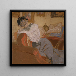 Madame Hessel på sofaen - Édouard Vuillard
