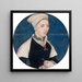 Madame Jane Small - Hans Holbein den Yngre — indrammet kunstværk på væggen