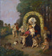 Madonna med barnet i en blomsterkrans - Adolf Hengeler — visning af kunstværket
