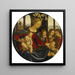 Madonna og Barn Jesus med Barn Johannes Døberen og Tre Engle - Domenico Ghirlandaio værksted — vægpræsentation af kunstværket
