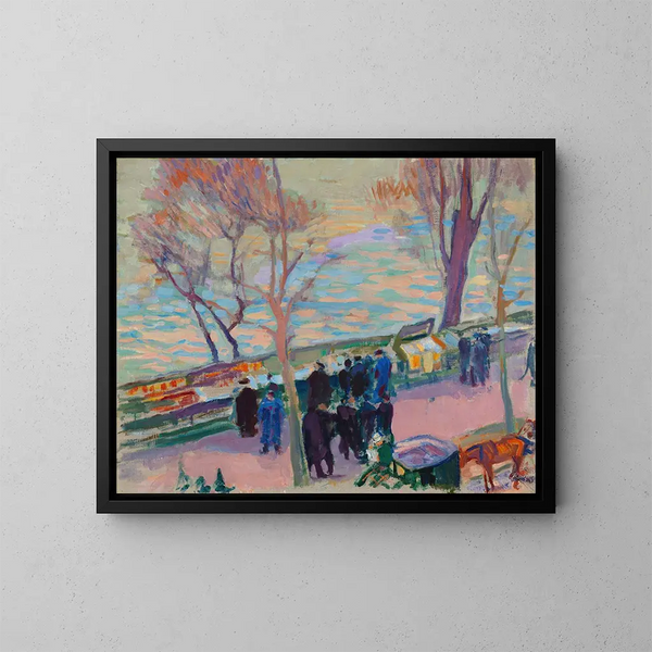 Bords de la Seine - Magnus Enckell — indrammet kunstværk på væggen