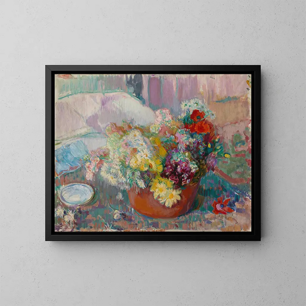 Blomster - Magnus Enckell — indrammet kunstværk på væggen