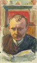 Portrait af Edvard Richter - Magnus Enckell — visning af kunstværket