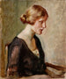 Portrait af Mlle Barbara Lagerborg - Magnus Enckell — visning af kunstværket