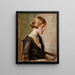 Portrait af Mlle Barbara Lagerborg - Magnus Enckell — indrammet kunstværk på væggen