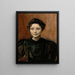 Portrait af skulptøren Madeleine Jouvray - Magnus Enckell — indrammet kunstværk på væggen