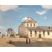 Reproduktion af maleriet af Monsieur Henrys hus og fabrik - Jean-Baptiste-Camille Corot