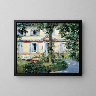 Huset i Rueil - Edouard Manet | Kunsttryk Maleri Vægdekoration plakat kopi