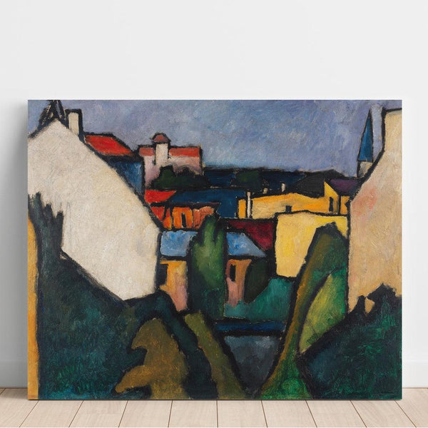 Reproduktion af maleriet Maisons - Alexander Kanoldt