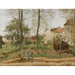 Reproduktion af maleriet Huse i Bougival (Efterår) - Camille Pissarro