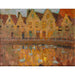 Reproduktion af maleriet Huse i Brugge - Henri Le Sidaner