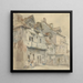 Maisons à Dieppe - David Roberts — indrammet kunstværk på væggen