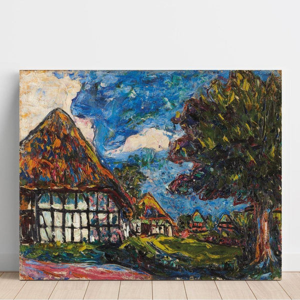 Maisons de Fehmarn - Ernst Ludwig Kirchner | Reproduction Tableau Décoration murale affiche copie