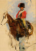 Croquis d'un hussard à cheval - Maksymilian Gierymski — visning af kunstværket