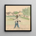 soldat syn Viktor i alderen 4 år - Henriette Odescalchi — indrammet kunstværk på væggen