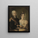 Portrait af Jean VI af Portugal og Carlota Joaquina af Spanien - Manuel Dias de Oliveira — indrammet kunstværk på væggen