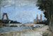 La Tour Eiffel en construction vue du quai de la Conférence - Marc Marie Georges Mouclier — visning af kunstværket