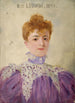 Jeanne Ludwig 1867-1898, medlem af Comédie-Française - Marcel Baschet — indrammet kunstværk på væggen