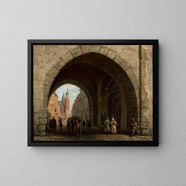 Porte de Saint-Florian à Cracovie - Marcin Zaleski — indrammet kunstværk på væggen