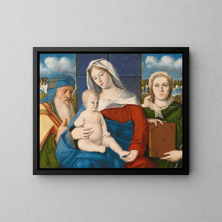 Marco Bello - A Sacra Conversazione The Madonna And Child With Saint Simeon And A Female Saint.webp