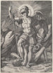Saint Michel - Marco Dente — indrammet kunstværk på væggen