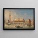 Venedig, udsigt over Campanile, St. Mark's søjler og Dogepaladset - Marco Grubas — indrammet kunstværk på væggen