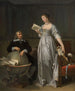 En ung kvinde læser et brev fra sin mand - Marguerite Gérard — visning af kunstværket