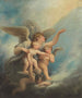En engel og putti, der ledsager en barns sjæl til paradis - Maria Cosway — visning af kunstværket