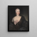 Portrait af Teresa Agnese Doria di Ciri Marchesa del Maro 1721-1764 oldemor til Camillo Benso greve af Cavour - Maria Giovanna Clementi — indrammet kunstværk på væggen