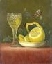 naturtro maleri med citron og skåret glas - Maria Margaretha van Os — visning af kunstværket
