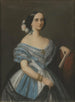 Julie Julia Mathilda Berwald ægtefælle Kerhielm af Margrethelund 1822-1877 operasangerinde - Maria Röhl — indrammet kunstværk på væggen