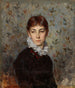 Portrait af kunstnerens søster, frøken Hilda Wiik - Maria Wiik — visning af kunstværket