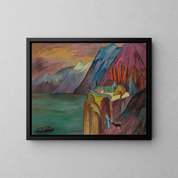 Præcipice - Marianne von Werefkin — indrammet kunstværk på væggen