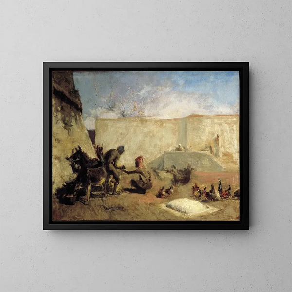 Maréchal-ferrant marocain - Mariano Fortuny Marsal — indrammet kunstværk på væggen