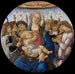 Marie med Barnet og syngende engle - Sandro Botticelli — vist i et interiør