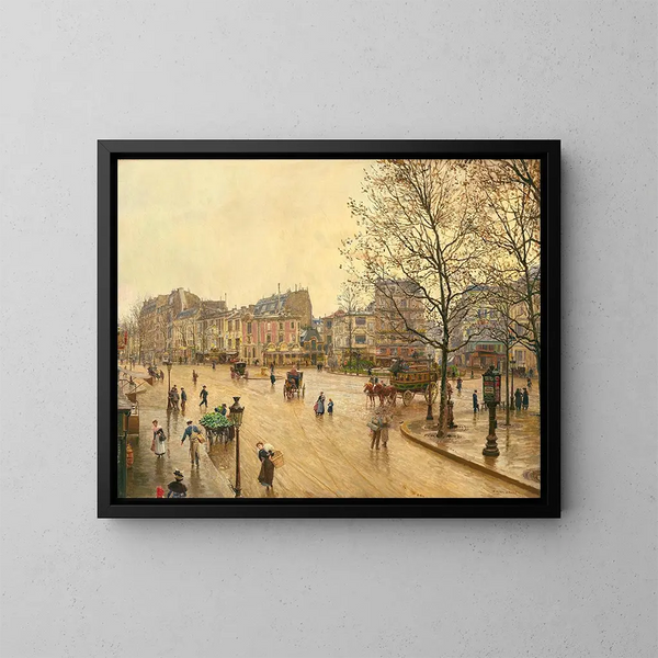 La place Pigalle - Marie-François Firmin-Girard — indrammet kunstværk på væggen