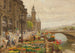 Le quai aux fleurs og tårnet af uret - Marie-François Firmin-Girard — visning af kunstværket