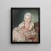 Alexandre Antoine Roslin 1764-1799 g.m. Adélaïde Abraham datter af kunstneren - Marie-Suzanne Giroust — indrammet kunstværk på væggen