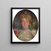 Portrait af Louise Langlois Quivéron - Marie Bracquemond — indrammet kunstværk på væggen